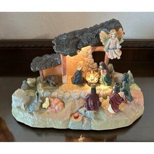 2008 Holiday Living Gemmy Nativity Scene Music Lights‎ EUC TESTED